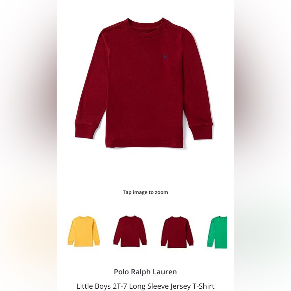 Ralph Lauren Long Sleeve Toddler Shirt